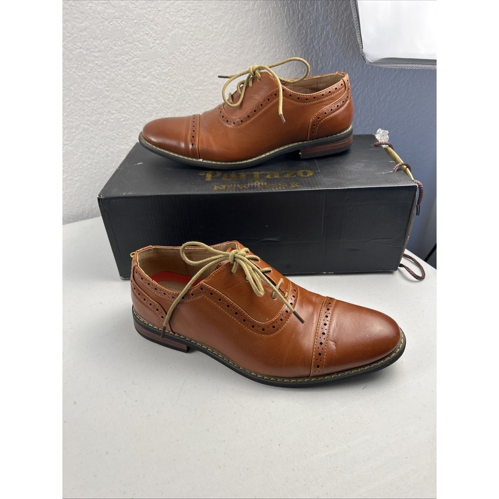 Parrazo of New York Men's Oxford Shoes Brown Size 8 Lace Up
